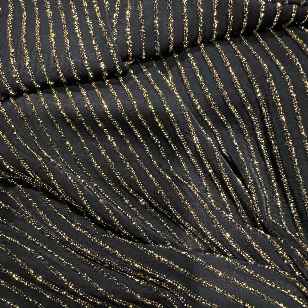 Michael Kors Brown/Gold Pinstripe Dress Size XL